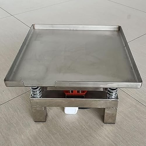 Sayoc Beton-Rütteltisch – Kleiner Rüttelschüttler für Tests – Mini-Vibrationsplattform aus Edelstahl – Prüfstand mit 3000 U/min und Blockvibration,50 * 50 * 25cm-220V
