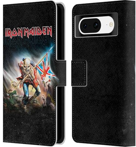 Head Case Designs Officially Licensed Iron Maiden Trooper 2016 Art Leather Wallet Case Compatible With Google Pixel 8