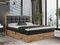 MKS MEBLE Boxspringbett 200x200 mit Bettkasten Holz Holzrahmen, Boxbett 200x200 mit Matratze H4 und Kopfteil - Schwarz Kunstleder - Albero-1