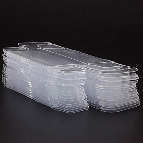 100 PCS Plastic Toy Car Model Display Boxes 1/64 Scale Transparent PVC Toy Car Display Case Clear Vehicle Model Car Organizer Box Protector Covers Cases for Collectors Storage Display