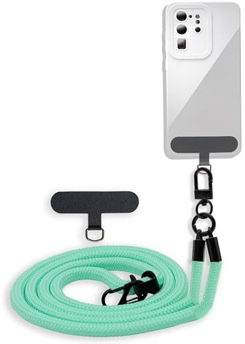 Cadorabo Handykette kompatibel mit BlackBerry Q5 in TÜRKIS - Necklace Hülle mit Verstellbaren Band Kordel zum Umhängen