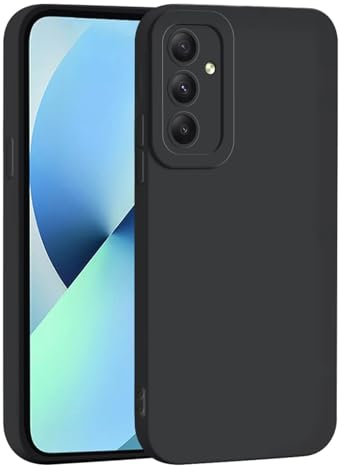 PanXCase Cover per Samsung Galaxy A35 5G - Custodia Silicone Sottile Morbida Leggera, Protezione Fotocamera Antiurto Antiscivolo Antigraffio Case (Nero)