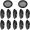 12 PCS Round Louver Grill Cover Air Vents (Black)
