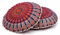 55 cm runder Mandala-Bodenkissenbezug, Meditationskissen, Sofa, Sitz, Überwurf, Hippie, rund, dekorativ, Bohemian, Boho-Chic, indischer Sitzkissen, indischer Pouf (mandala-mehrfarbig)