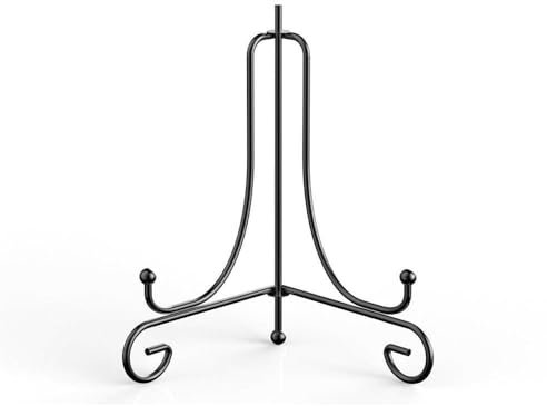 Trépied pliable portable Iron Art en métal pour cadre photo et œuvres d'art, petit chevalet pour livre (noir)