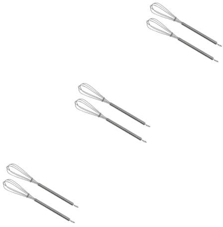 TOPBATHY Färbe Haare Mixer 6 Stück Salon Handmixer Salon Schneebesen Edelstahl Schneebesen Haarfarbe Farbstoff Mischwerkzeuge Haarfarbe Creme Mixer Arendo Mixer Ersatz Rührbesen