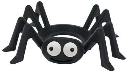 Smart Speaker Holder for Echo Dot 4th Halloween Spider Shape Stand for Echo Dot 5th Gen Table Base Bracket (Black Eyes)