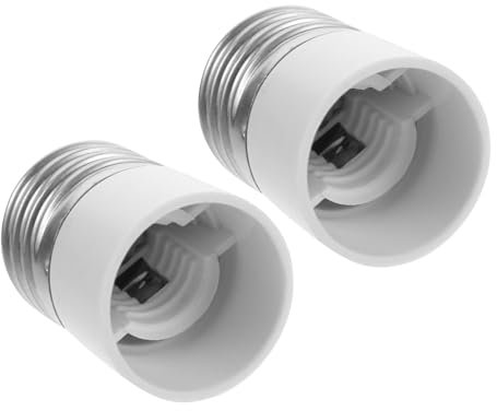 Yardenfun 2er Set Lampenfassung Adapter E27 Zu E14 Hochwertige Lampensockel Konverter Für Glühlampen Und LED Leuchtmittel Lampenzubehör Für Einfache Anwendung