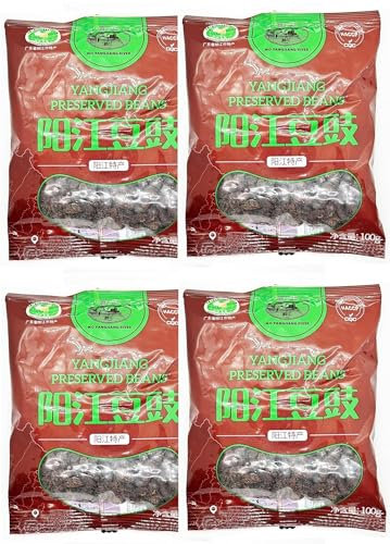 Yang Jiang Salted Black Beans Preserved Black Beans 400g (4 * 100g)