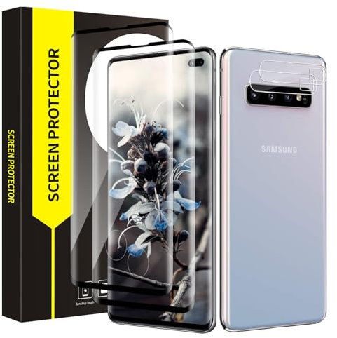 Bodyguard 2 Stück Schutzfolie für Panzerglas für Samsung Galaxy S10 Plus Schutzglas, +2 Kameraschutz, Sensitive Touch, 3D Runde Kanten, 9H Härte, 0.33mm HD Klarsicht S10 Plus Displayschutzfolie
