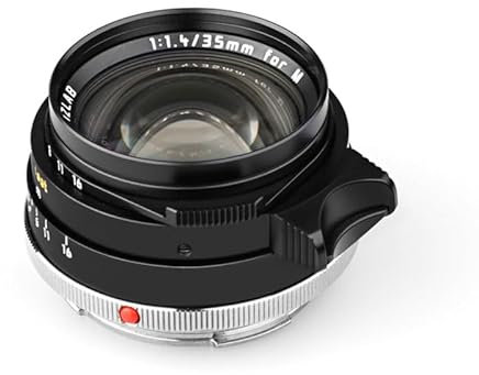 Artizlab Classic 35 mm F1.4 Obiettivo per Leica M-Mount – Messa a fuoco manuale, formato completo, rivestimento multistrato, design retrò, alluminio e rame, con filtro UV e paraluce
