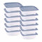 ACUNA Food Storage Container 1.1 L (12 Pack), Food Container Set with Lids, Stackable Reusable Meal Prep BPA Free Non Toxic Safe Plastic Food Storage, Fridge/Freezer Safe Microwave Safe Portion Box