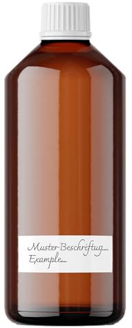 BMUT 500ml Laborflasche 28/410 – leere – braun – Lebensmittelechte PET Leerflasche BPA-frei mit Originalitätsverschluss & Kindersicherung – Kunststoffflasche inkl. 2 wasserfester Etiketten