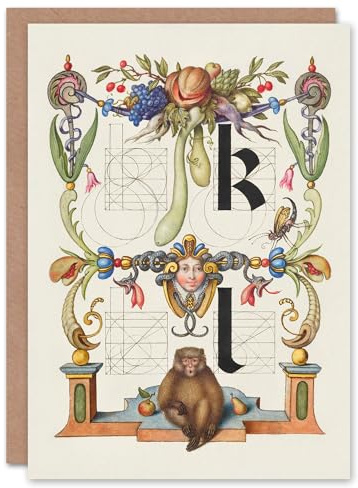 Artery8 Art Card Pictorial Letter Guide K and l Model Book of Calligraphy
