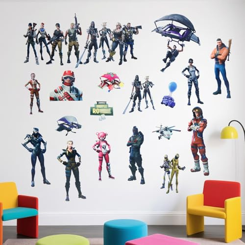 2 Stück 3D Wandtattoo Gamer Tapete für Jungen-Schlafzimmer, Gamer Wandaufkleber Aufkleber Wohnzimmer Küche dekorative Wandaufkleber Game Wandtattoo Kinderzimmer Hause Wanddekoration