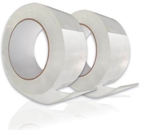 JML Starlyf Fantastic Tape Clear Double Sided Adhesive | Washable & Reusable Mounting Tape for Indoor & Outdoor Use – Holds 1kg, Works on Glass, Tile, Wood & Plastic – Removable No