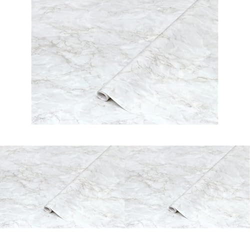 d-c-fix Möbel-Klebefolie Cortes Gold, 45 cm x 2 m - abwaschbare und Selbstklebende Deko-Folie für Küche, Schrank, Tisch & Fensterbank - modern & nachhaltig (Packung mit 3)