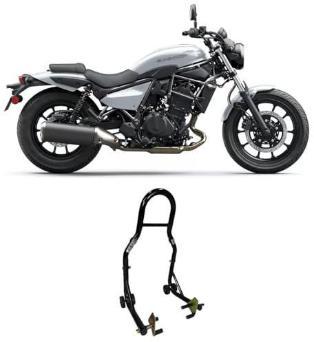 Cavalletto alzamoto compatibile con KAWASAKI ELIMINATOR 500 tutti gli anni per sollevare alzare ruota gomma cerchio dietro posteriore forcella forcellone