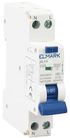 Interruttore Magnetotermico Differenziale RCBO Elettronico DPN JEL9A 6kA 2P 6A 30mA Tipo A 1 Modulo DIN (6, Ampere)