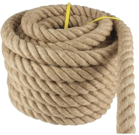 Cuerda de Yute Cuerda de Yute 20 mm Grosor, Cuerda Natural for jardín, Resistente, for jardinería, Manualidades, envolturas