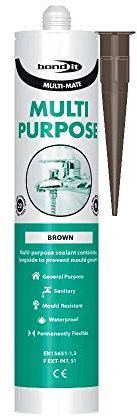 BOND IT Multimate Silicone sealant Brown high Modulus General Purpose Kitchen barhroom