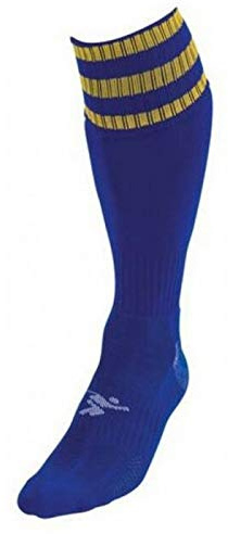 PT 3 Stripe Pro Football Socks Mens Royal/Gold