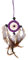 Ciffre Traumfänger Halskette Dreamcatcher Leder Fair Trade Auto LKW Truck Rückspiegel Deko Lila (Durchmesser ca. 3cm)