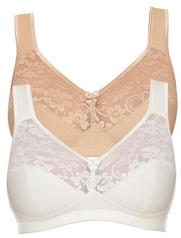 SUSA BH Damen ohne Bügel Basic Damen-BHS mit genähten Cups & anatomisch geformtem Unterbrustband I Optimaler Halt