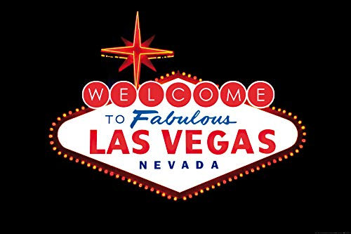 1art1 Las Vegas XXL Poster Logo Plakat | Bild 120x80 cm