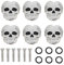 Tbest E Gitarre Mechaniken, Stimmwirbel Gitarre, 6Pcs Silber, Kunststoff, Schädel, konkav, 1,8 cm * 1,7 cm / 0,7 inches * 0,6 inches