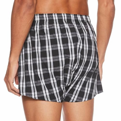 Calvin Klein BOXER WVN 3PK Boxershorts Herren, Mehrfarbig (BLK/MORGAN PLAID /MONTAGUE STRIPE), XL