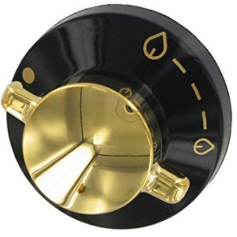 Genuine Stoves Black & Gold Control Knob Fits Belling, New World 800, 1000, Diplomat ADP5000