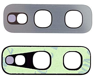 jbTec Kameraglas Ersatz mit Kleber kompatibel mit Samsung Galaxy S10e - Kamera Glas Camera Linse Glass, Farbe:Silber