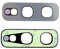 jbTec Kameraglas Ersatz mit Kleber kompatibel mit Samsung Galaxy S10e - Kamera Glas Camera Linse Glass, Farbe:Silber