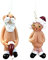 2020 Naughty Santa Weihnachten Ornament Strumpfkappe Santa Ornament Santa mit Maske, Weihnachtsbaumschmuck Anhänger, Polyresin Dekor für Weihnachtsgeschenke (Mix A+B)