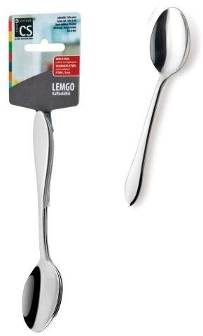 LEMGO Kaffeelöffel, Teelöffel 18/0, 3 Stück auf Hängekarten, Edelstahl