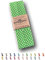 Sandras-Bastelladen Schrägband/Einfassband Baumwolle gefalzt 3m x 20mm - Punkte Muster 1007-Dunkelgrün-Weiß