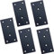 Soportes De Placa Plana Pletinas De Acero De Esquina Planos Inoxidable Placas De FijacióN De Metal Plano - 5 pcs 100 x 50 x 2 mm Pata de montaje Reparación Fijación estante mueble(negro)