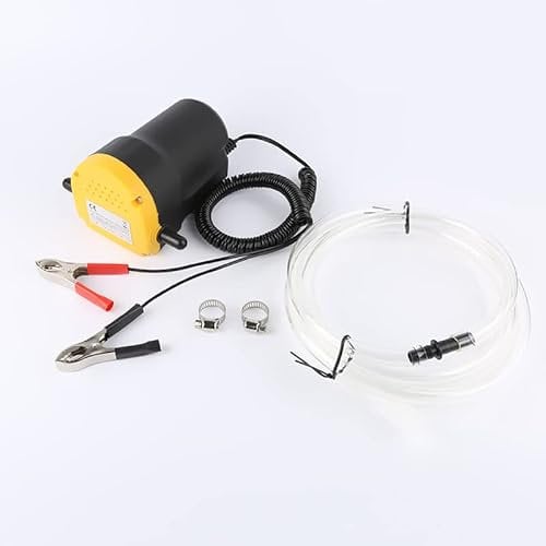 Aiuphing Pompa travaso gasolio, 60W Pompa Estrattore per Aspirazione Olio Motore e Gasolio, Pompa gasolio 12V per Moto, per Camion, Auto, Quad e Altri Veicoli 12v