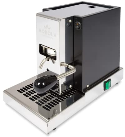 Morola VALE 22 - Espressomaschine aus Pads + gratis - Espressomaschine für ESE 44 Pads aus Edelstahl - Moka-Zertifizierung - Made in Italy