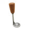 Mini schiacciapatate con manico antiscivolo in legno, utensile da cucina in acciaio inox