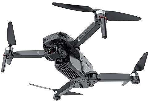 LUXWALLET Libra5 5G Quadricottero FPV Drone con Completamente HD Telecamera, GPS e 3-As Cardan con Trasportare Caso, 28.8km/h-1.2km Distanza, Grigio Scuro