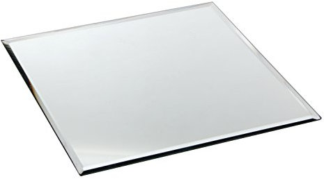 Decor Essentials Placa cuadrada de espejo para mesa de boda, 30 cm, cuadrada