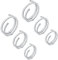 LAURITAMI 6stk Doppelter Nasenring Piercing Spirale Ring Dünn 0.8mm 6/8/10mm Nasenpiercing Nostril Hoop Lippe Ohrringe