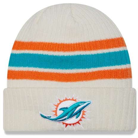 New Era Wintermütze Beanie - Vintage Miami Dolphins beige