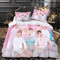 Zbeiba Bettwäsche 135x200 cm,Bettwäsche Set Bettbezug und 2 Kissenbezug,Strey Kids Bettbezug mit Reißverschluss,für Kinder Jungen Mädchen(SKZ4,135x200+2 * 80x80)