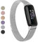 Vanjua Fitbit Inspire 3 Armbänder für Damen und Herren, Edelstahl, Metallnetzschlaufe, verstellbar, magnetisch, Ersatzarmband, kompatibel mit Fitbit Inspire 3 Fitness-Tracker (Silber)