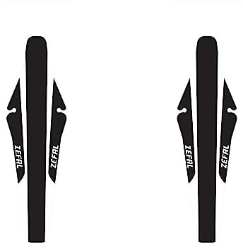 ZEFAL Pack Shield Lite M - Due parafanghi di sella posteriori per bici da corsa, Bianco/Nero