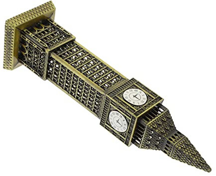 Housoutil Britische Big Ben London Big Ben Figur Big-Ben-Statue Aus Metall Londoner Architekturmodell Retro-Geschenke Tischuhr Dekoration Big-Ben-Uhr Reisen Legierung Eiffelturm Jahrgang