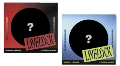 Korea Xdinary Heroes Mini-Album Livelock 4th Mini Album Digipack 2 Ver Set (140 x 125 x 7 mm, CD-R, Fotobuch, Fotokarte, abnehmbarer Aufkleber, Lyric-Poster)